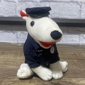 Target Bull Terrier Plush in police Navy Outfit